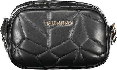 Produktbild von Stilvolle schwarze Damenschultertasche mit verstellbarem Gurt & Logo