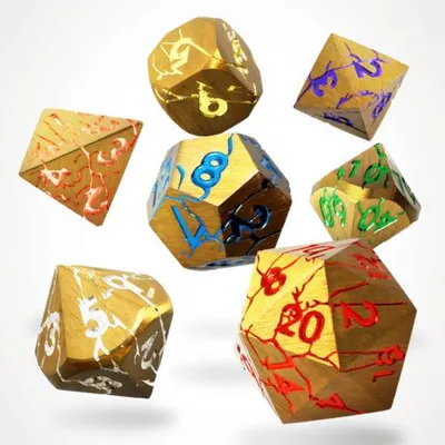 Produktbild von Dice - Metal - 7-Die Set - Chromatic Ruin