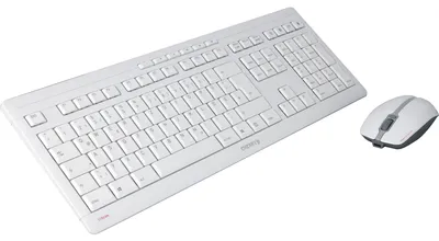 Produktbild von CHERRY Stream Desktop Recharge, Volle Größe (100%), Kabellos, RF Wireless, QWERTZ, Grau, Maus enthalten