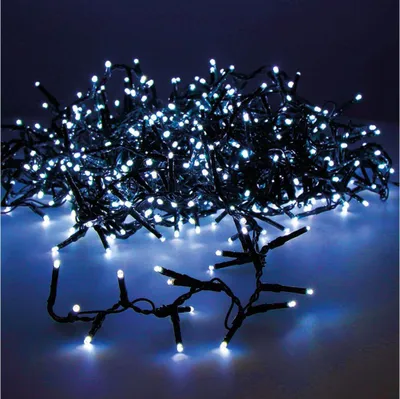 Produktbild von LED Girlande kompakt blinkend blau 14m 500l grüner Draht