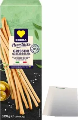 Produktbild von Edeka Italia Grissini mit 10 % Olivenöl aus Italien (125g Packung) + usy Block