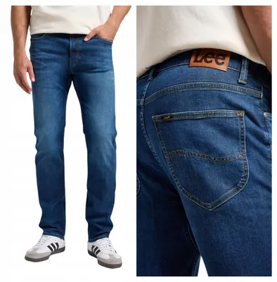 Zdjęcie produktu dla Lee | Spodnie jeans męskie, model X Slim Straight Fit, kolor niebieski, rozmiar W34 L32