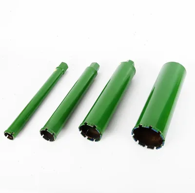 Produktbild von Diamant Kernbohrer Set - Nass/Trocken Betonbohrer - 4 Stück 5,6–12 cm - Bohrtiefe 33 cm - M22 Gewinde - Grün