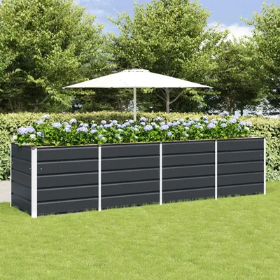 Image de Maison Exclusive - Bac à plantes anthracite 240 x 80 x 75 cm en acier