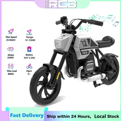 Produktbild von RCB R9 Kinder Elektro Motorrad 24V 200W 12 Zoll Bluetooth 3 Geschwindigkeiten 25 km/h