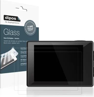 Produktbild von 2x Schutzfolie für SJCAM SJ4000 Action Cam - Anti-Shock 9H Folie dipos Glass Kunststoffglas