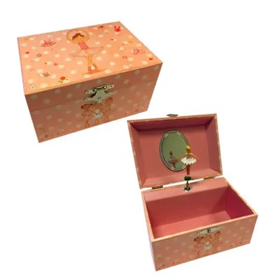 Image de Simply For Kids Boîte à bijoux avec musique et ballerine Polkadot