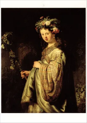 Produktbild von Kunstkarte Rembrandt "Flora"