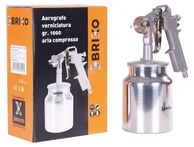 Immagine prodotto di Aerografo pistola spray per verniciare con serbatoio inferiore lt 1 Brixo