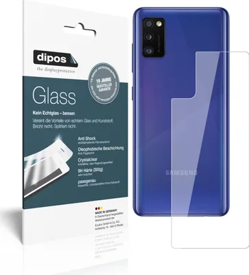Produktbild von 1x Schutzfolie für Samsung Galaxy A41 Rückseite - Anti-Shock 9H Folie dipos Glass Kunststoffglas