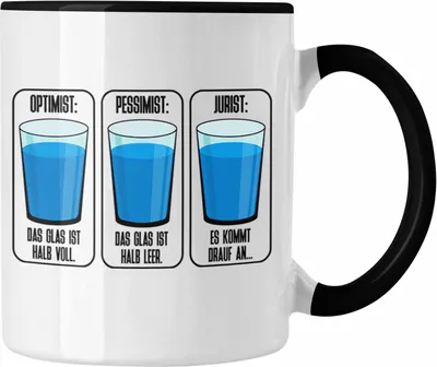 Produktbild von Trendation - Jura Tasse Geschenk Juristen Geschenkidee Lustiger Spruch Humor Anwalt (Schwarz)