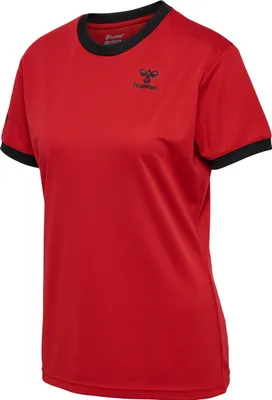 Produktbild von hummel hmlQ4 POLY JERSEY WO S/S - POMPEIAN RED - S
