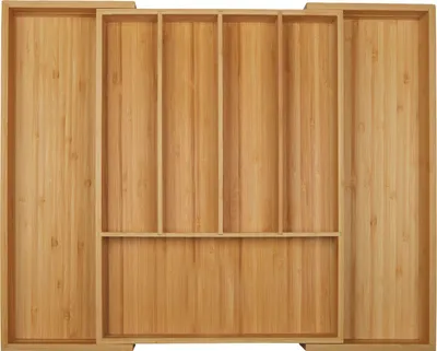 Produktbild von ORGA-BOX Bambus Besteckeinsatz ausziehbar 5 - 7 Fächer 350 / 580 x 470mm