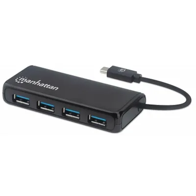 Produktbild von MANHATTAN 4-Port USB 3.2 Gen 1 Hub C-Stecker auf 4x A-Buchse