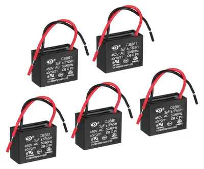 CBB61 Kondensator 3uF 450V AC, 5 Stück, 37x29x29 mm