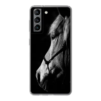 Produktbild von MuchoWow® Handyhülle Schutzhülle Hülle für Samsung Galaxy S21 Pferd - Halfter - Leicht Silikon Softcase Handy Hülle - Softcase