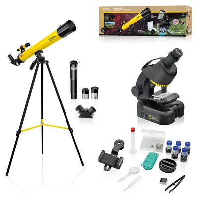 Produktbild von National Geographic Teleskop + Satz Fortgeschrittener Benutzer Mikroskop Schwarz One Size / EU Plug Schwarz One Size