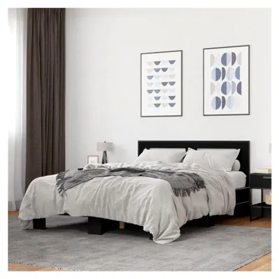 Produktbild von Bettgestell Schwarz 140x200 cm ohne Matratze
