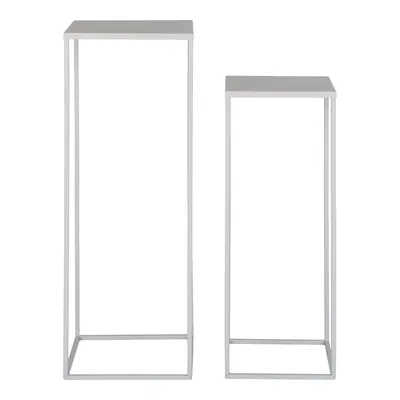 Image de Beja supports pour fleurs lot de 2 pièces gris.
