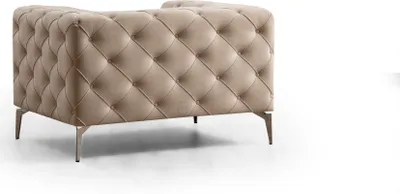 Produktbild von Hanah Home, Como - Ecru, Ohrensessel, Ecru, Polyester, 108 x 70 x 90 x  cm