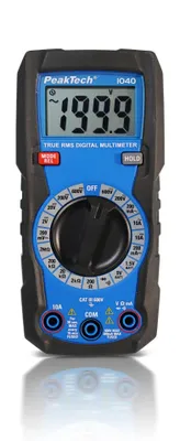 Obrázok produktu pre Digitálny multimeter PeakTech P1040 2000 počtov TrueRMS Manuálna voľba rozsahu