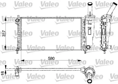 Produktbild von VALEO Kühler, Motorkühlung  732578
