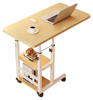 Produktbild von Schreibtisch, Bambusrahmen, ausziehbares Design, Holzfarbe