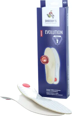 Produktbild von Shoeboy's Evolution Stability Weiß - Einlegesohle speziell für Plattfüße (niedriger Fußbogen) - Größe 40