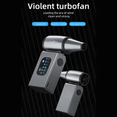 Zdjęcie produktu dla JF-1 Violent Blower Mini Turbo Jet Fan Ręczny silnik bezszczotkowy 130,000 RPM Prędkość wiatru 52 m/s 3 prędkości Przemysłowy wentylator kanałowy do odpylania płyt głównych Narzędzie do naprawy chłodzenia telefonu komputerowego