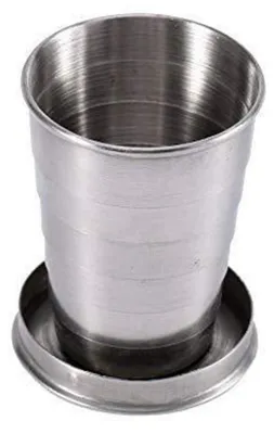 Produktbild von Faltbare Reisetasse Edelstahl S/M/L Tragbar Outdoor Camping Travel