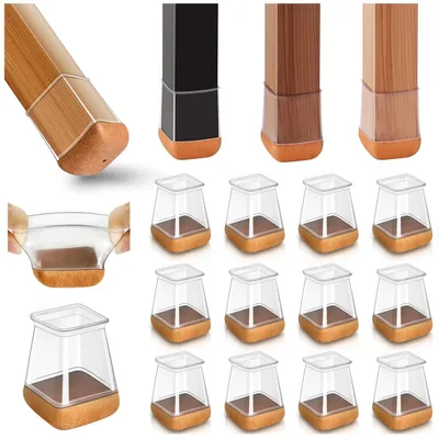 Produktbild von 20 Stück Silikon-Fußkappen für Stühle