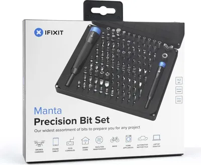 Immagine prodotto di iFixit Manta Precision - Set di cacciaviti con punte - 114 pezzi - in custodia