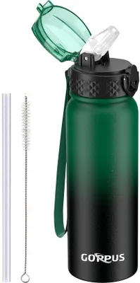 Produktbild von Edelstahl-Wasserflasche 600ml, lekvrije Sport-Thermosflasche
