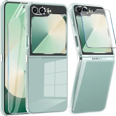 Produktbild von Schutzhülle für Samsung Galaxy Z Flip 7 FE 5G Tasche Silikon Schutzglas Case 9H