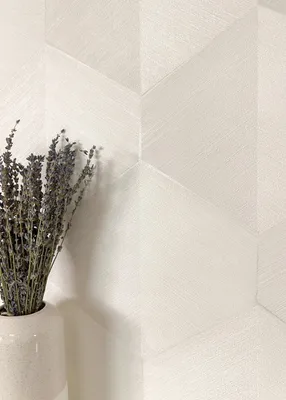 Produktbild von NEWROOM Tapete Weiß Vliestapete 3D-Optik - Mustertapete Modern Creme  Raute Linien Streifentapete Grafisch Grafik