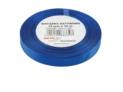 Image de Ruban de satin bleu foncé 12mmx32m
