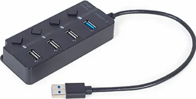 Zdjęcie produktu dla gembird 4-Port-USB-Hub (1 x USB 3.1 + 3 x USB 2.0)