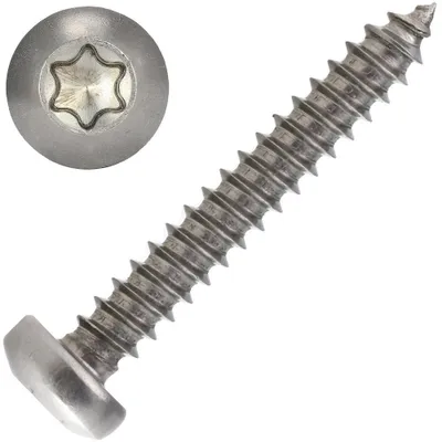 Produktbild von AG-BOX Linsenkopf-Blechschrauben mit Innensechsrund ISO 14585 C 4,2X32 TX20 Edelstahl A2, 50 Stück