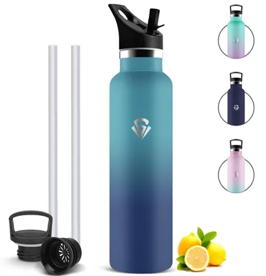 Produktbild von Mujigaga Trinkflasche Edelstahl 1l, BPA-frei, auslaufsicher, für Sport
