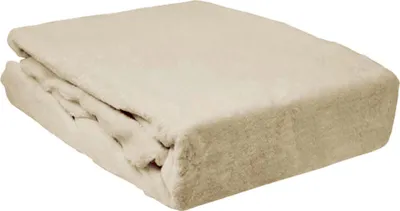 Produktbild von Spannbettlaken Winter Teddy Plüsch Samt Cashmere Fleece 140 x 200cm: Creme