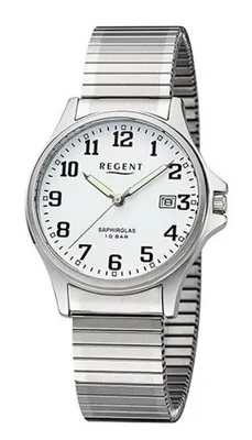 Produktbild von Regent Herren Armbanduhr F-1433 Edelstahl Zugband