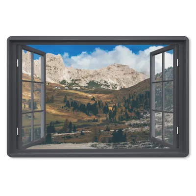 Produktbild von MuchoWow® Schreibtischunterlage Aussicht - Berge - Grün 60x40 cm - XXL Mauspad - Großes Mauspad
