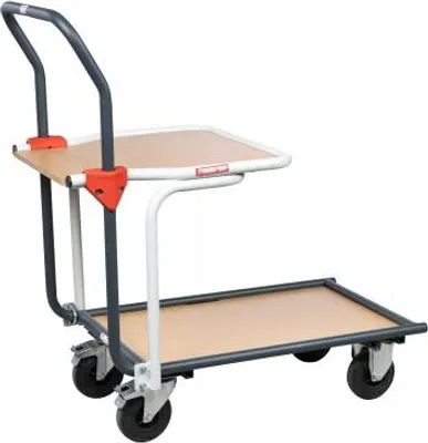 Produktbild von FIMM höhenverstellbarer Kommissionierwagen mit 2 Ablageflächen Tragkraft 250kg