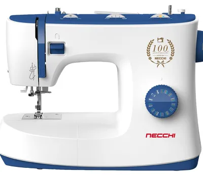 Obrázok produktu pre Necchi K432A Poloautomatický šijací stroj s 32 stehmi a automatickým gombíkovaním, modrý