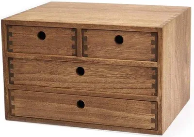 Produktbild von Famanu Büro-Organizer mit Schubladen - Holz für Homeoffice