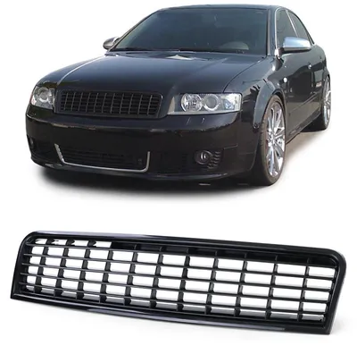 Kühlergrill Sportgrill Gitter Schwarz für Audi A4 8E B6 ab 2000-2004 – Produktansicht