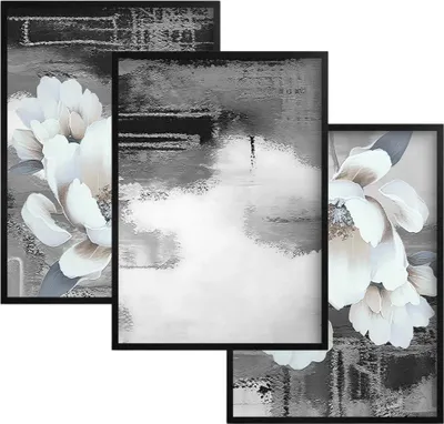 Produktbild von Poster-Set Wanddekoration Wandbilder Weiße Blumen für das Wohnzimmer