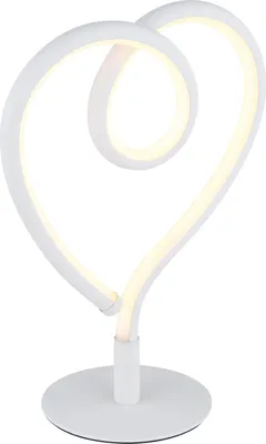 Immagine prodotto di Lampada da tavolo, a forma di cuore, bianco opaco, LED, H 23,5 cm