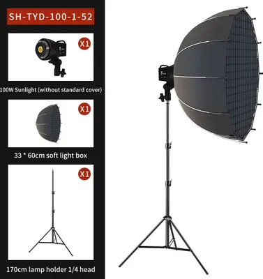 Zdjęcie produktu dla Oświetlenie fotograficzne LED, światło słoneczne 100 W, regulowana jasność, grupa lamp C