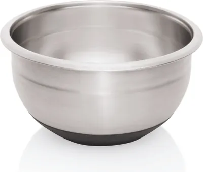 Image de Bol mélangeur avec fond en caoutchouc - ventru - inox - D : 28cm - H : 16cm - Contenu : 8,0 litres